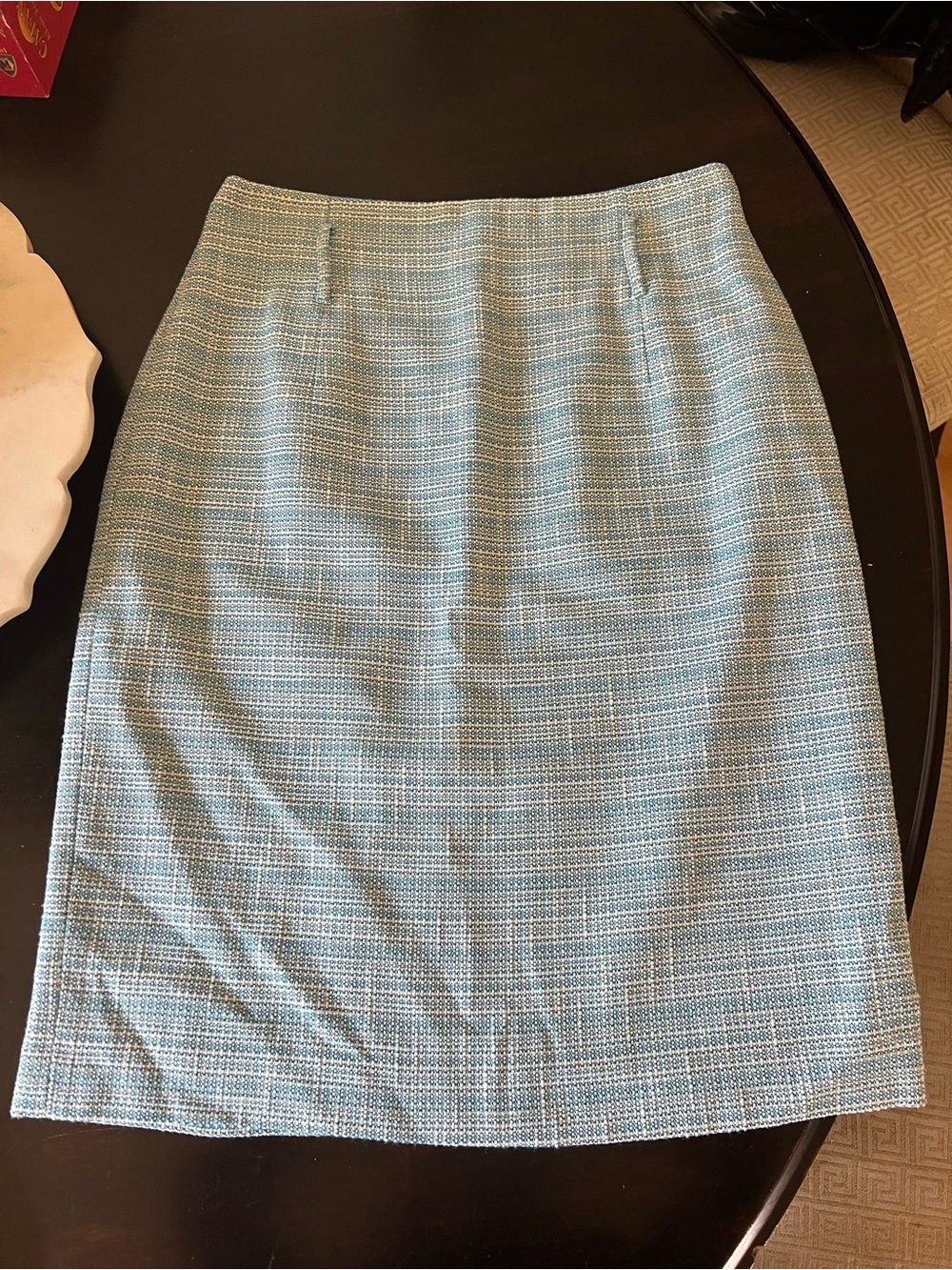ANTONIO MELANI Light Blue Textured Pencil Skirt size 4 New with tags